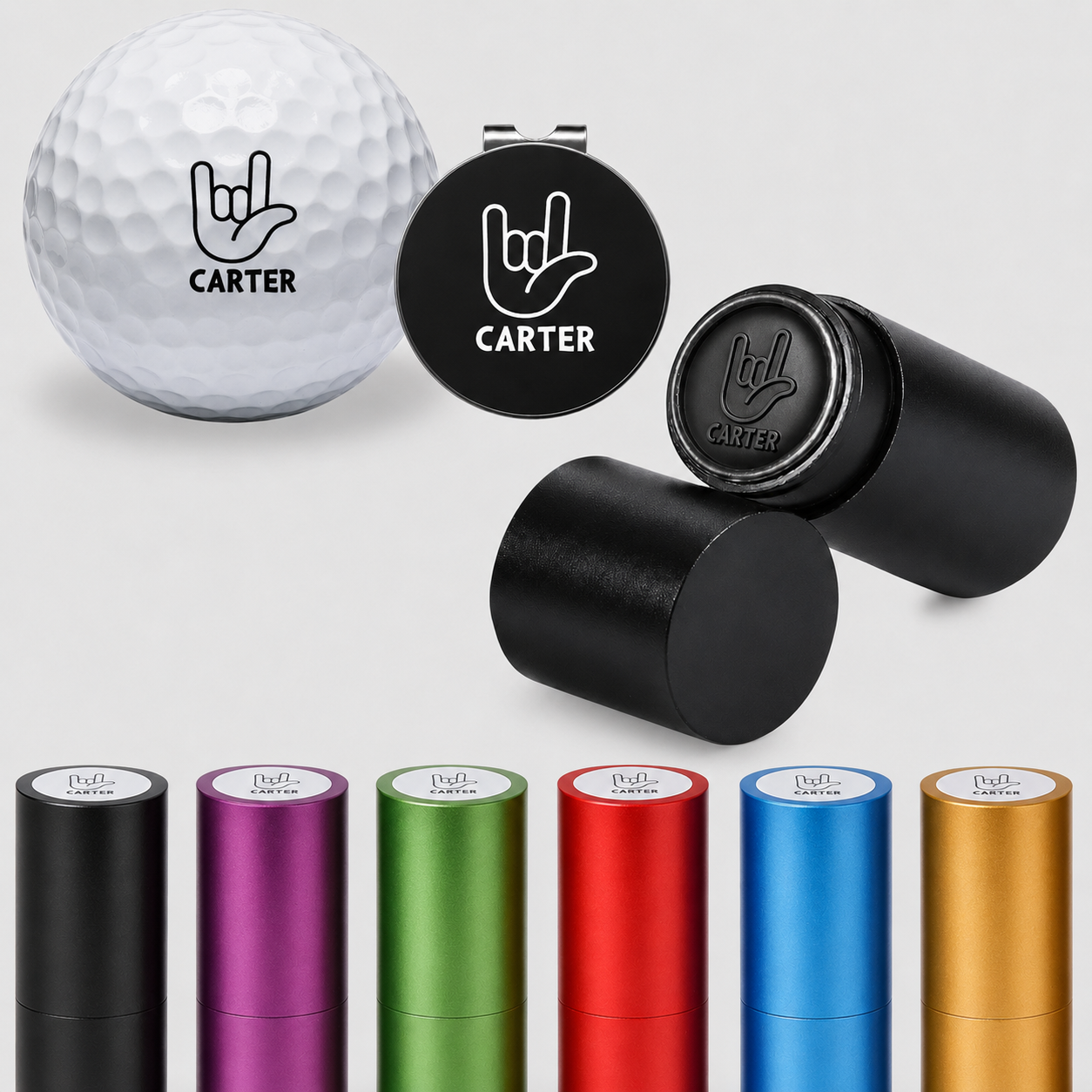 Custom Initials Golf Ball Stamp, Monogram Golf Ball Marker, Self-Inking Waterproof Golfball Stamper, Personalized Golf Accessories Gift for Men