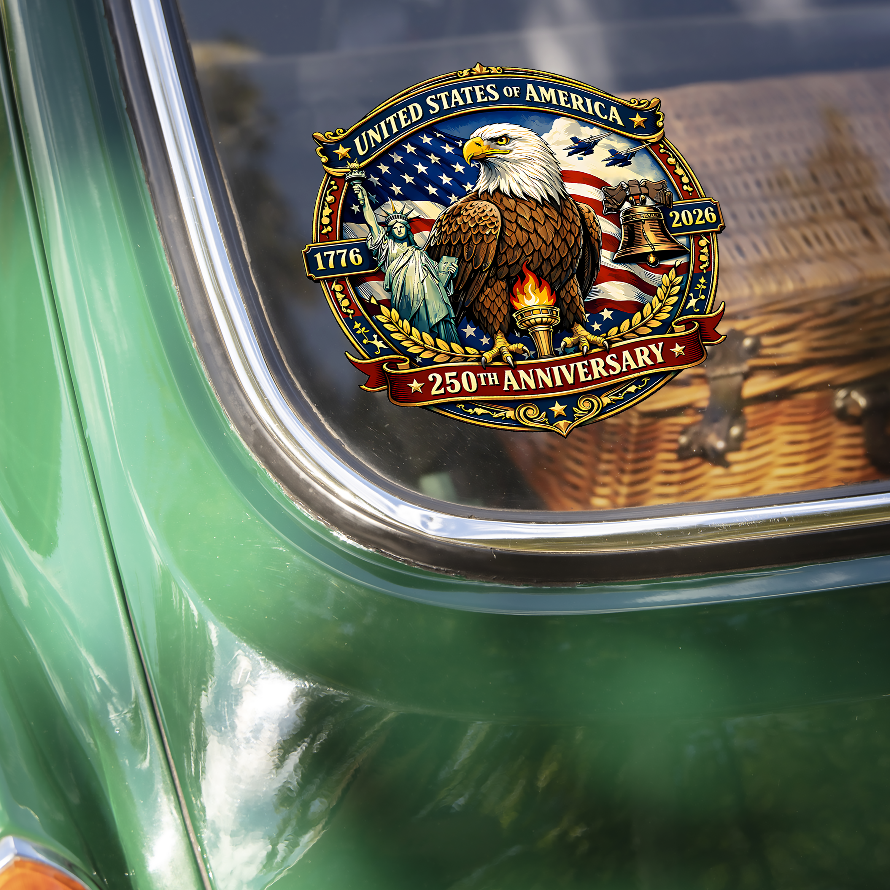 United States of America 1776–2026 250th Anniversary Car Window Decal Sticker HA75 920668