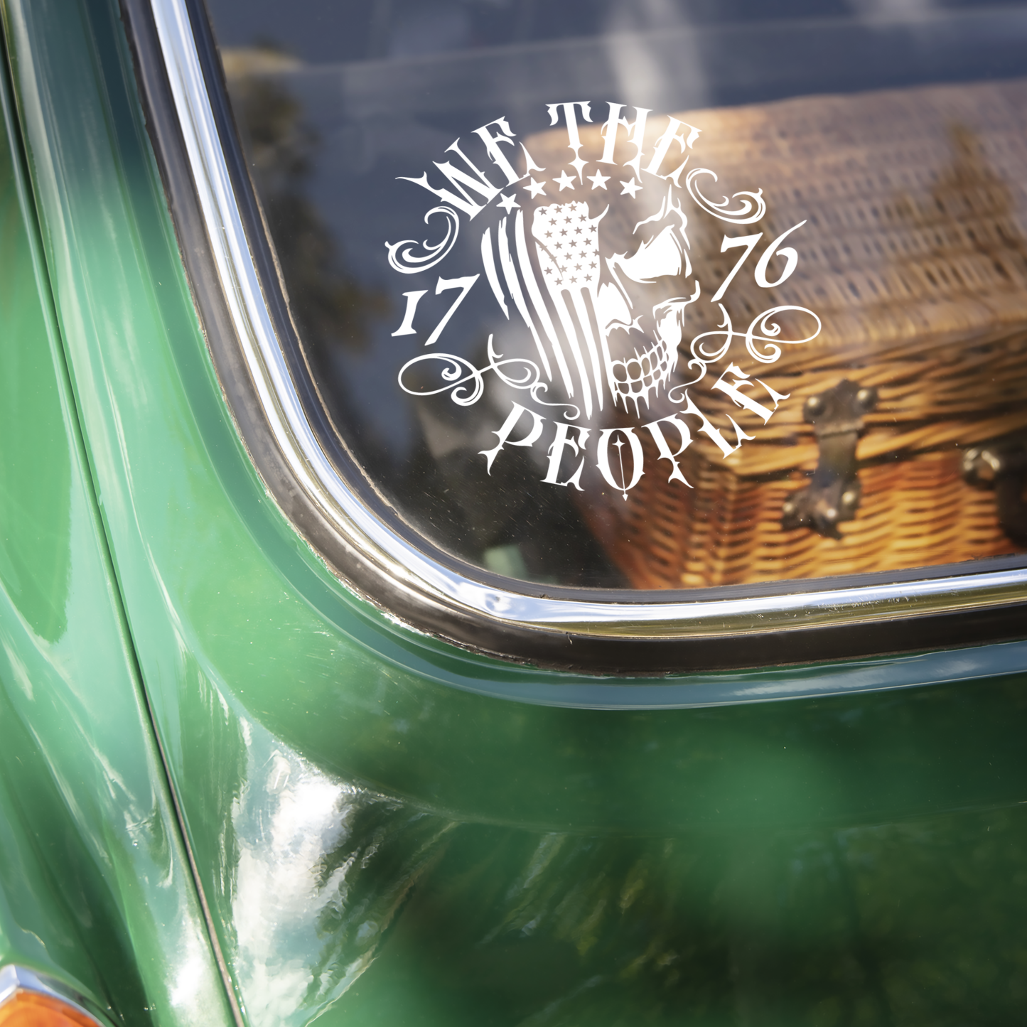 We the People 1776 Skull American Flag Car Window Decal Sticker HA75 898970