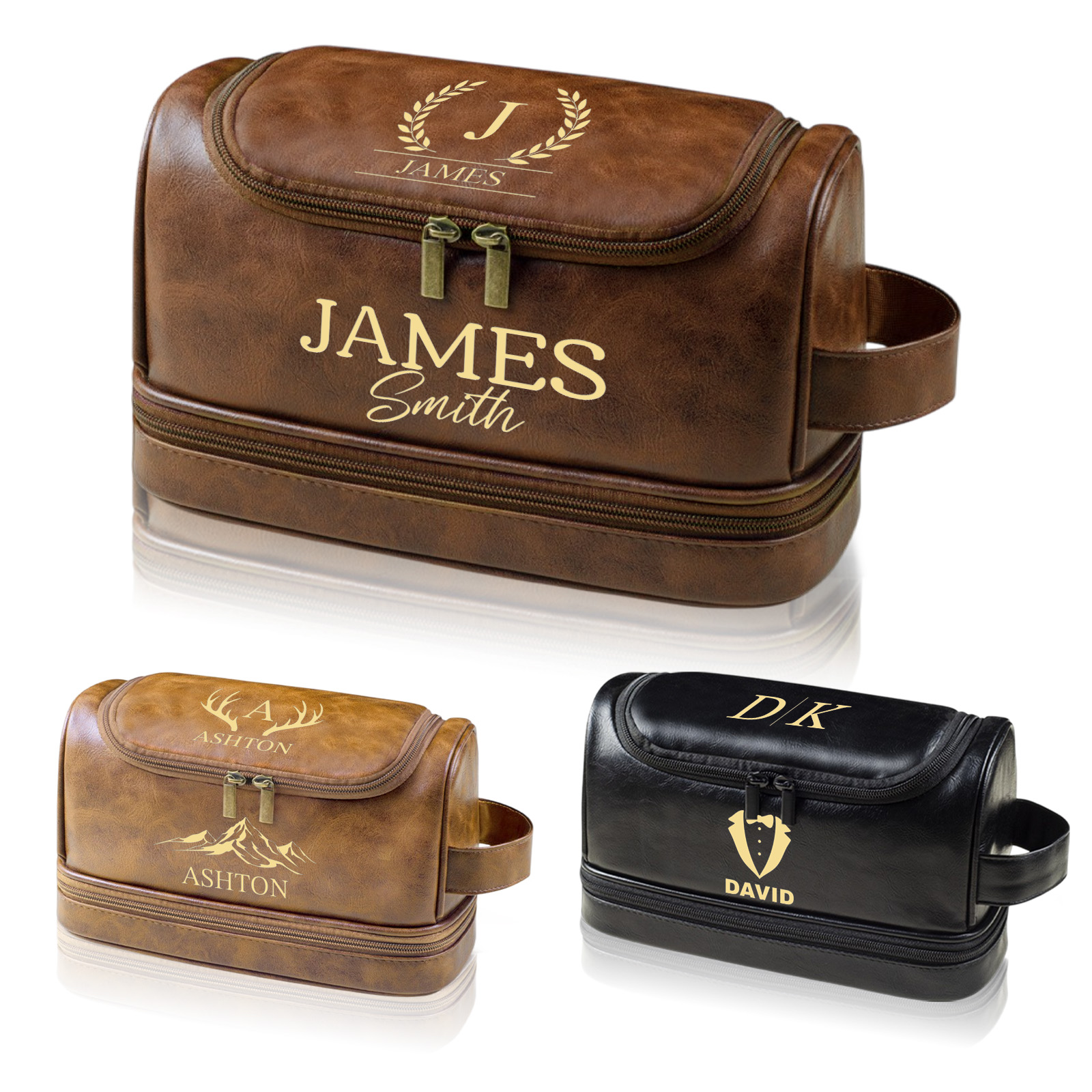 Baseball Personalized Dopp Kit, Groomsmen Gifts, Men's Leather Toiletry Bag, , Men's Leather Accessory, Anniversary Gift for Him
