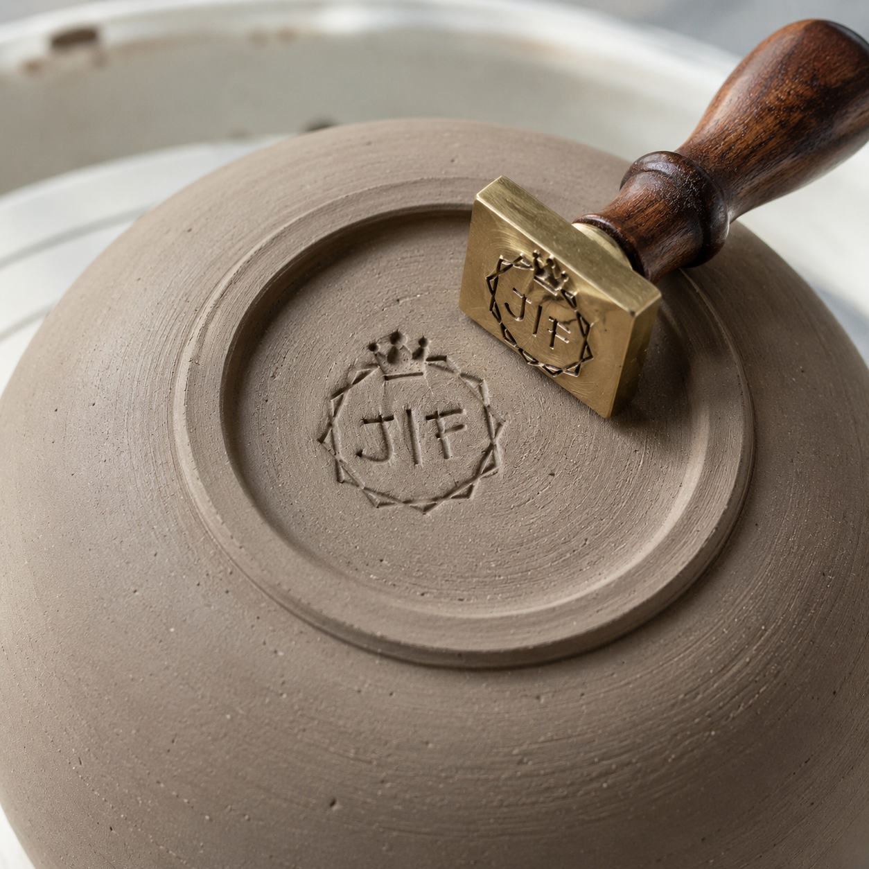 Custom Pottery Stamp for Clay with Logo and Name, Personalized Brass Letter Stamps for Handmade Soap and Clay Crafts