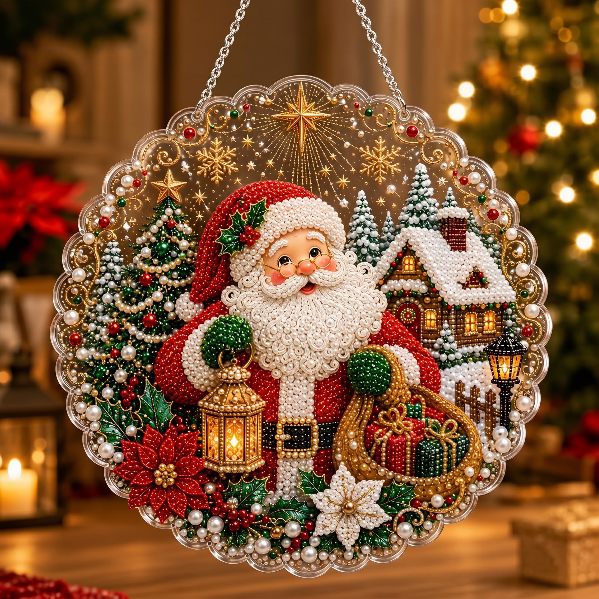  🎅✨DIY Christmas Pearl Diamond Art Hanging Ornament Kit