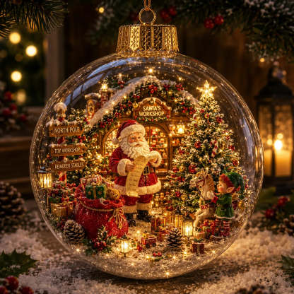 🎄Light-Up Christmas Story Globe Ornament | Magical Mini Holiday World
