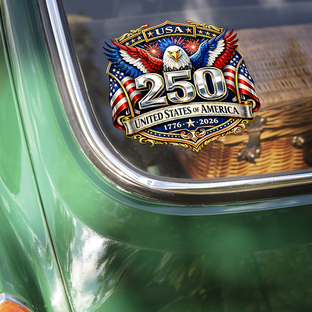 United States of America 1776–2026 USA 250th Anniversary Car Window Decal Sticker HA75 920664