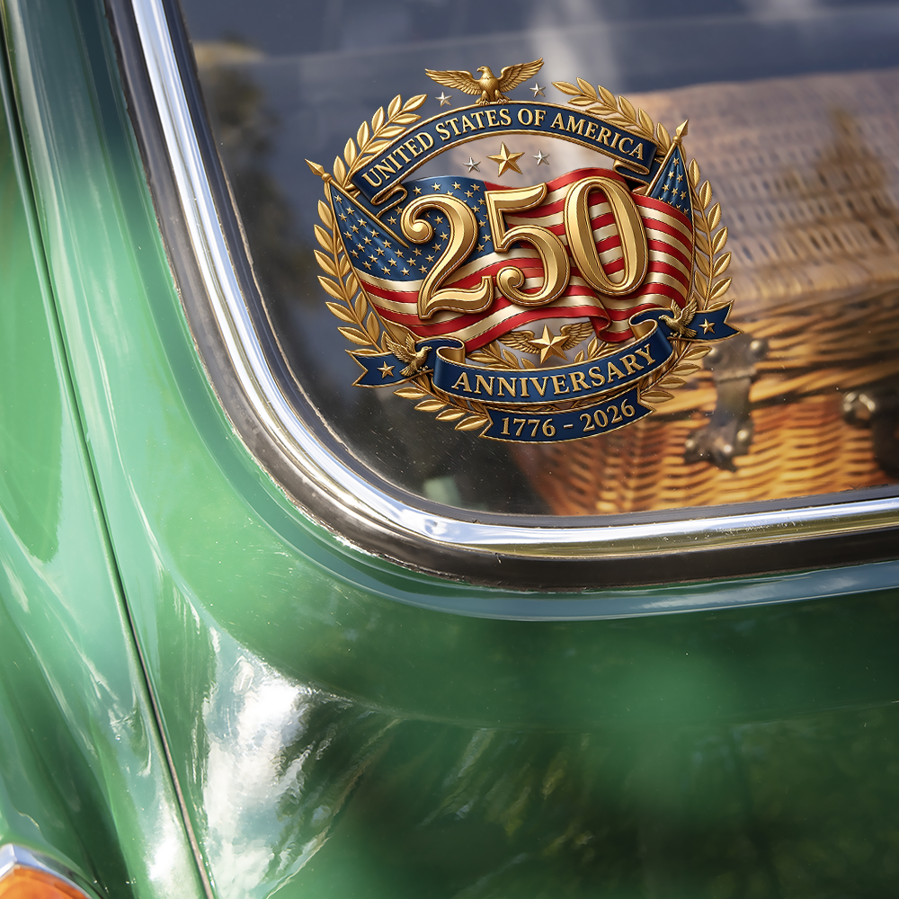 250th Anniversary USA Patriotic Semiquincentennial Car Window Decal Sticker HA75 920666
