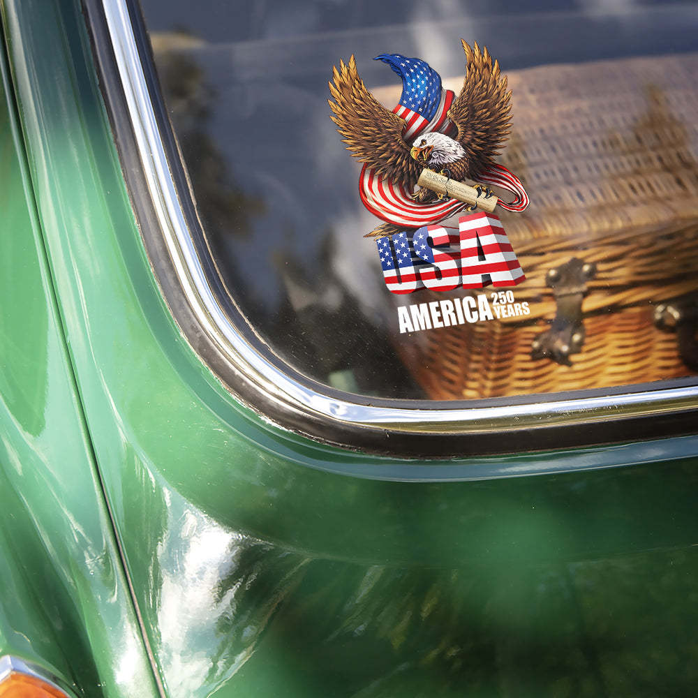 USA America 250 Years Eagle US Flag Car Window Decal Sticker HA75 898730