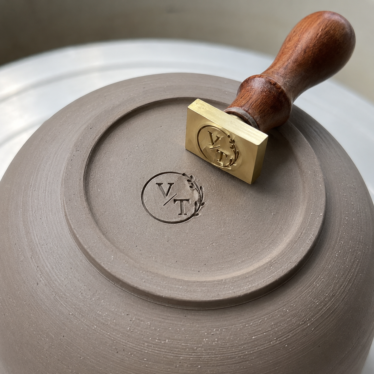 Custom Pottery Stamp for Clay Artists, Personalized Name or Logo Stamp for Soap, Clay, and Craft Projects