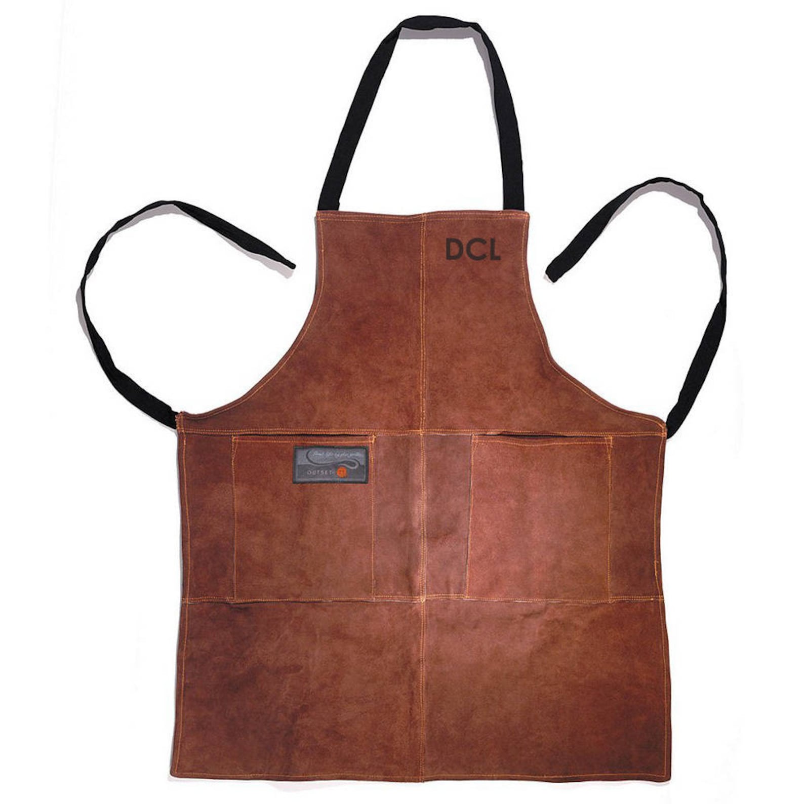 Genuine Leather Personalized Apron For Grilling | Custom Grilling Gifts For Him | Grilling Accessories For BBQ Smoker, Baking and Cooking