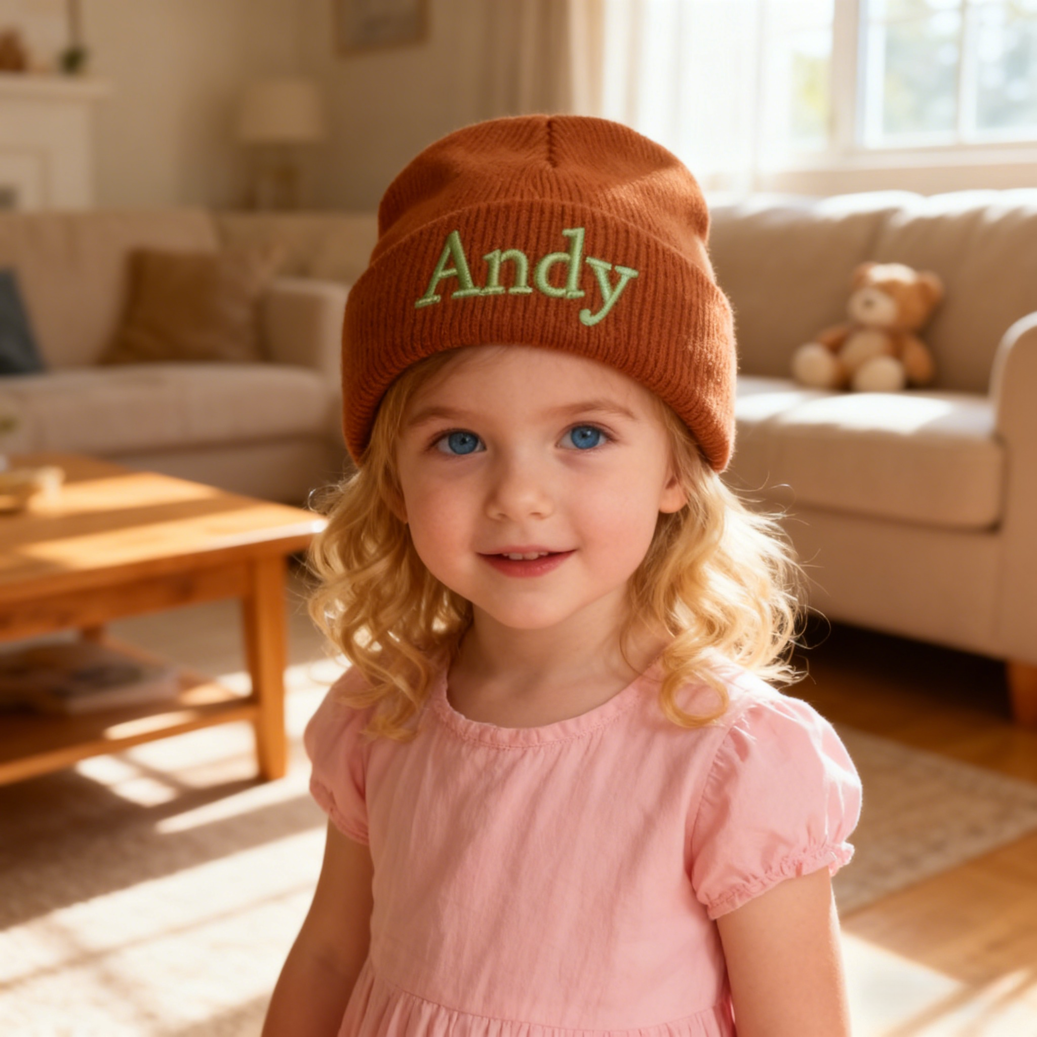 Personalized All-Age Beanie – Custom Name Embroidered Winter Hat for Baby, Children, Teens & Adults | Gift for Family