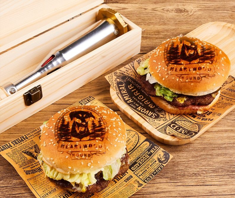 Custom branding iron for Burgers/Woodworking/BBQ , Any logo can be engraved, Branding iron for Wood , Electric wood burning stamp custom