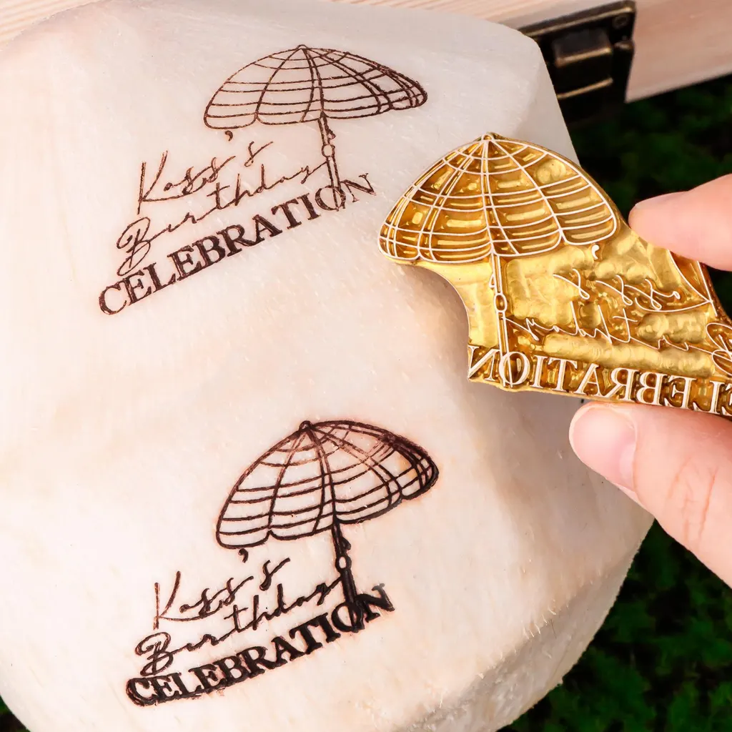 Custom Cocount Branding Iron For Business Hotel Use Adjustable Temperature Heated Food Stamp Personalized Electric Logo Iron 