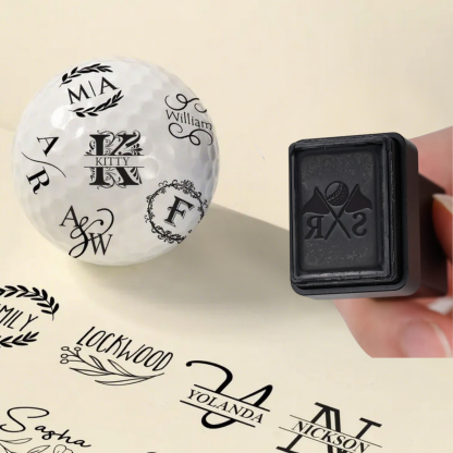 Custom Golf Ball Stamp, Self-inking Golf Ball Personalized Stamp with Monogram Name, Durable Waterproof Golf Ball Marking Tool to Identify Golf Balls, Gift for Golf Lover Men, Dad, Husband