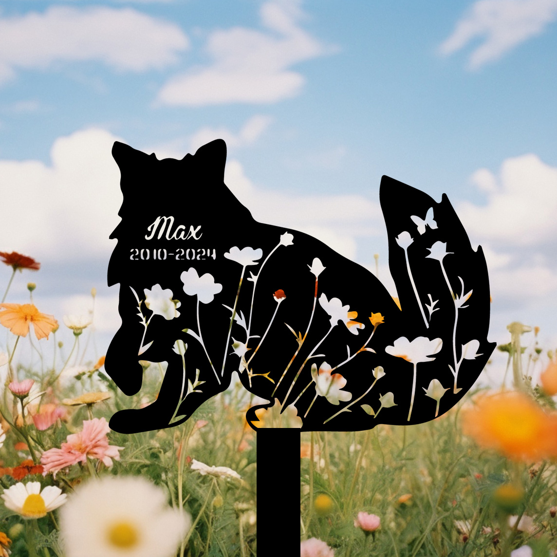 Custom Cat Memorial Stake, Cat Grave Marker, Cat Breed Metal Sign, Pet