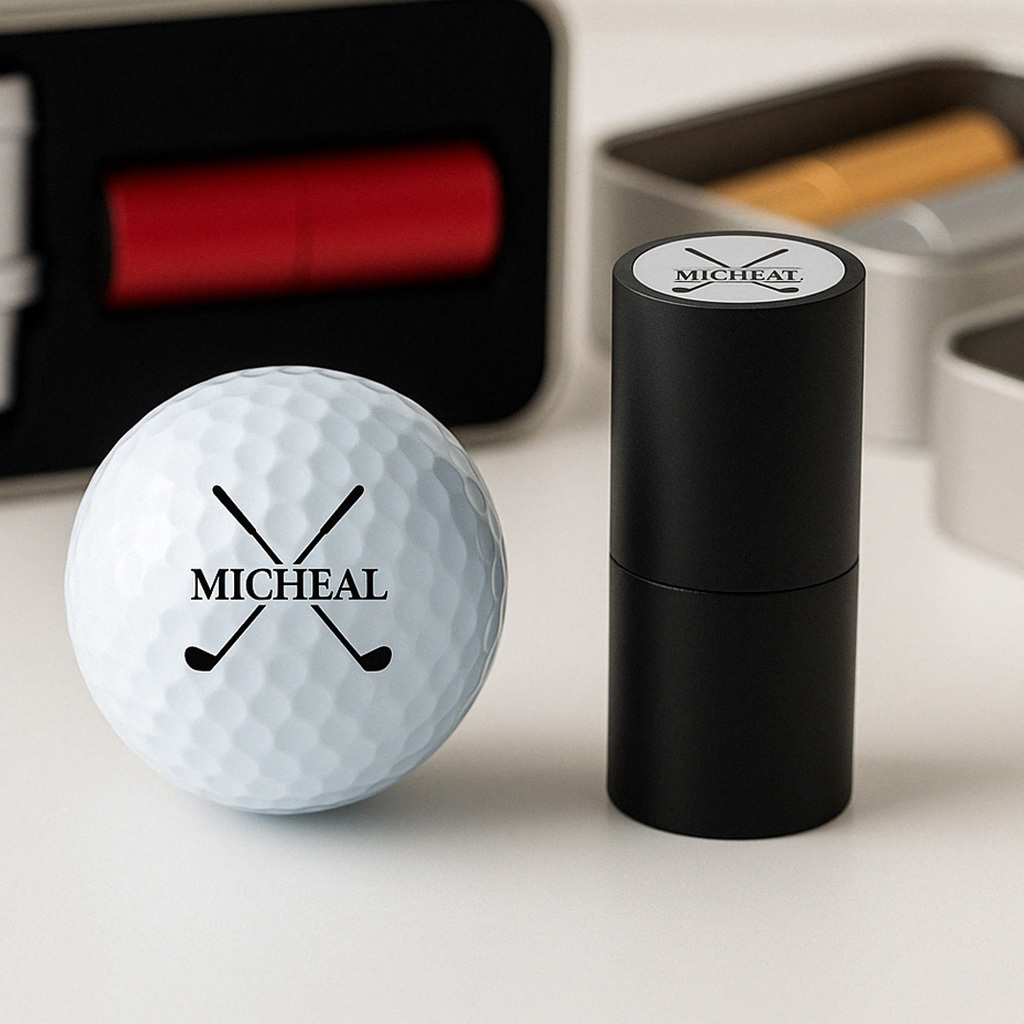 Custom Golf Ball Stamp, Personalized Ball Stamp, Monogram Golf Ball Stamp, Custom Stainless Stamp, Ink Ball Stamp, Gift For Dad & Husband