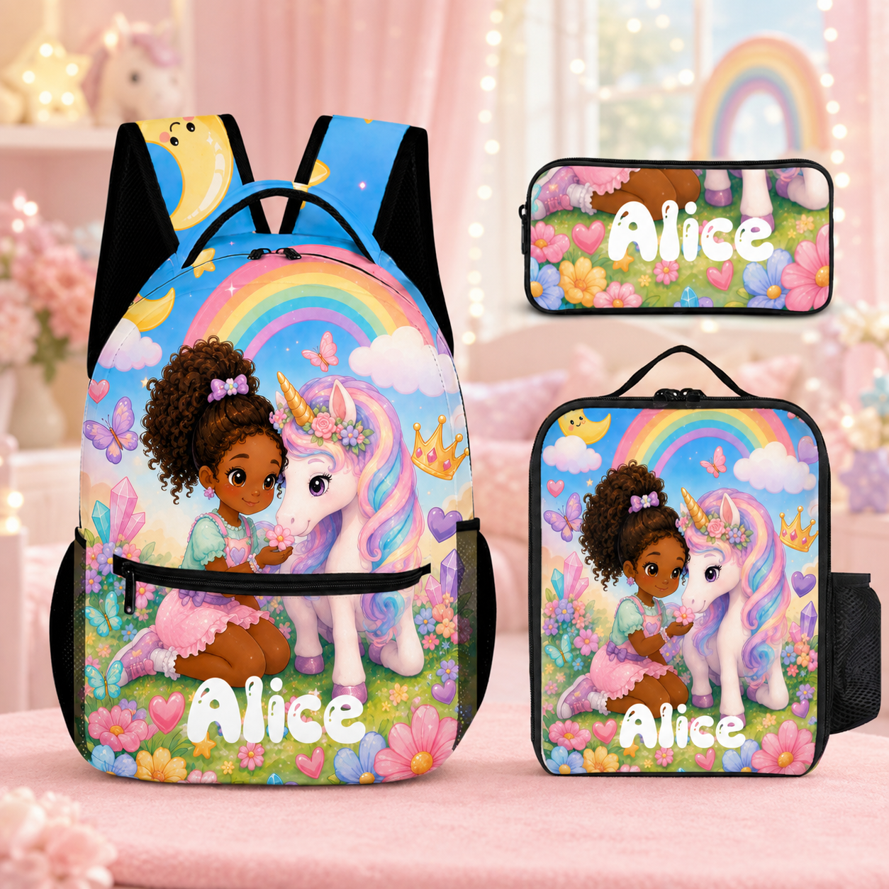Girl Unicorn Custom Backpack