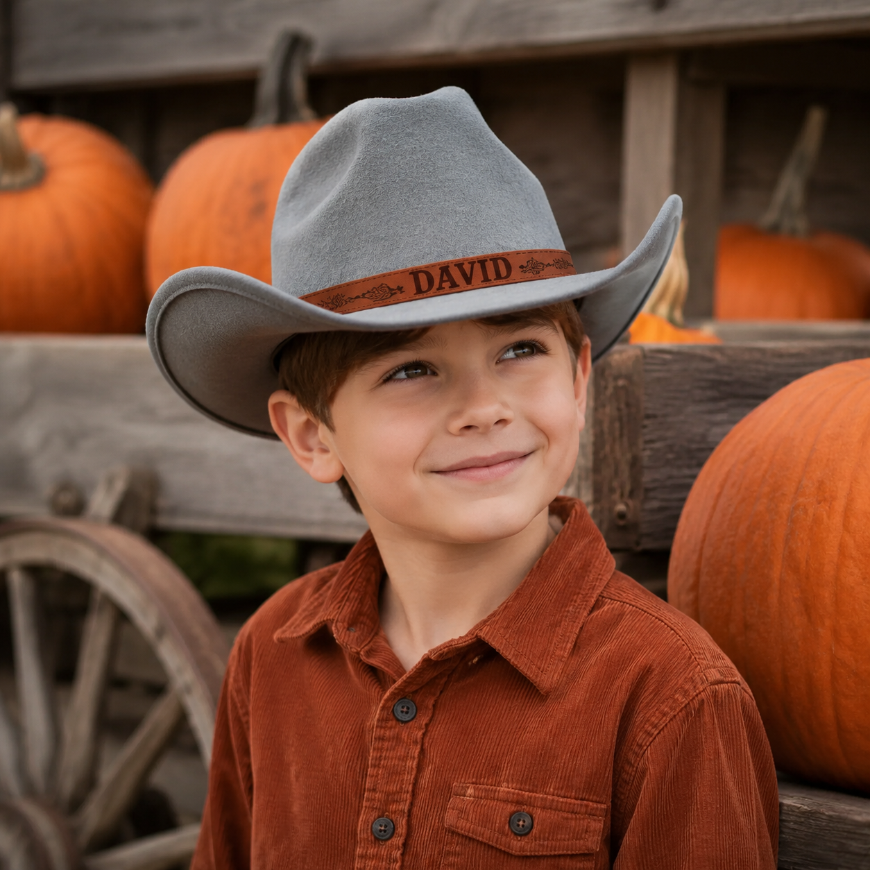 Personalized Cowboy Hat for Toddler Boys Girls, Western Hat for Kids Men Women, Custom Leather Patch Baby Cowgirl Hat