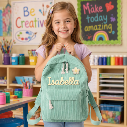 Custom Corduroy School Bag Made Just for Your Child