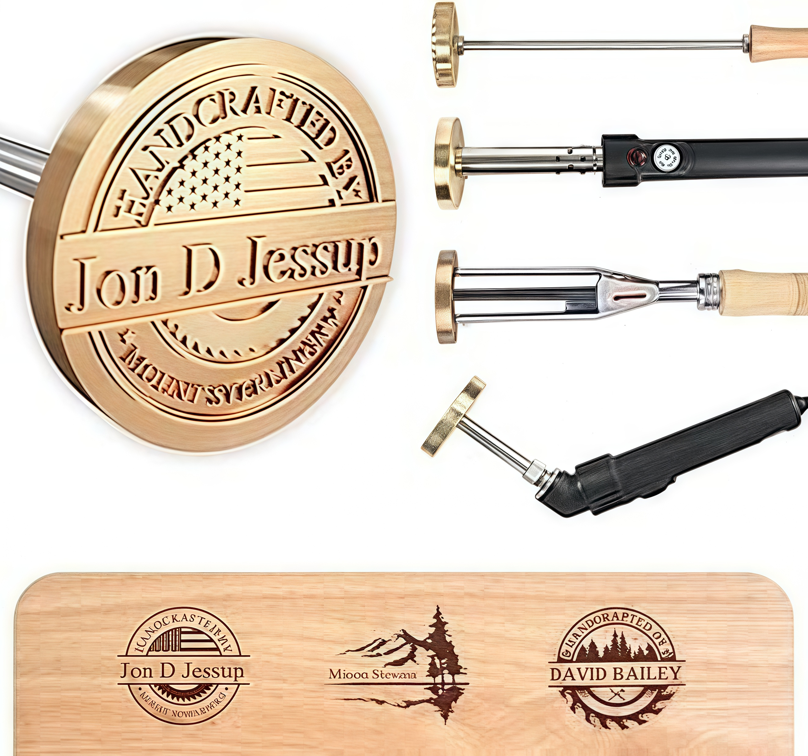 Custom Wood Branding Iron – Personalized Logo Temperature-Controlled Wood Burning Stamp with Electric and Manual Options, Metal Branding Iron for Leather, Food, Meat, and Letter Designs, Gifts for Weddings & Handcraft