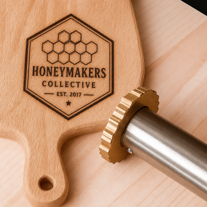 Custom Honey Brand Logo Branding Iron – Bee & Beehive Stamp for Wood Packaging and Handmade Gifts
