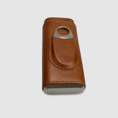 Personalized Cigar Case, Leather Cigar Holder with Cutter, Cigar Travel Case, Groomsmen Gifts, Gift for Dad Husband Gift for Him