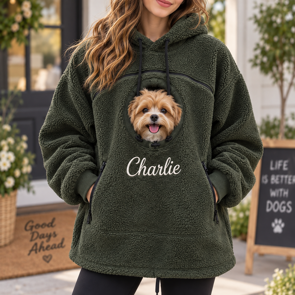 Personalized Pet Hoodies Carrier for Dog & Cat
