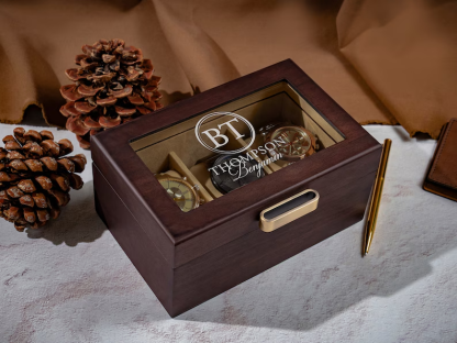 Watch Box Personalized Boyfriend Gift, Watch Case for Men, Gifts for Dad, Grandpa, Watch Storage Case, Christmas Gift for Husband