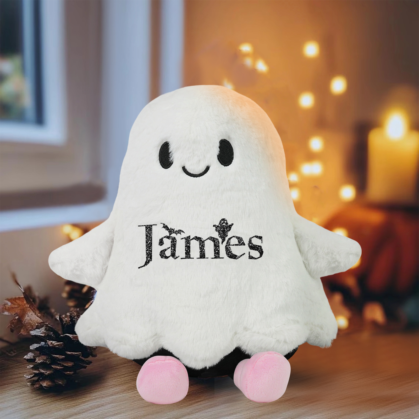 Custom Halloween Ghost Plush, Personalized My First Halloween Stuffed Animal, Soft Ghost Toy Gift for Baby Girls Boys Kids
