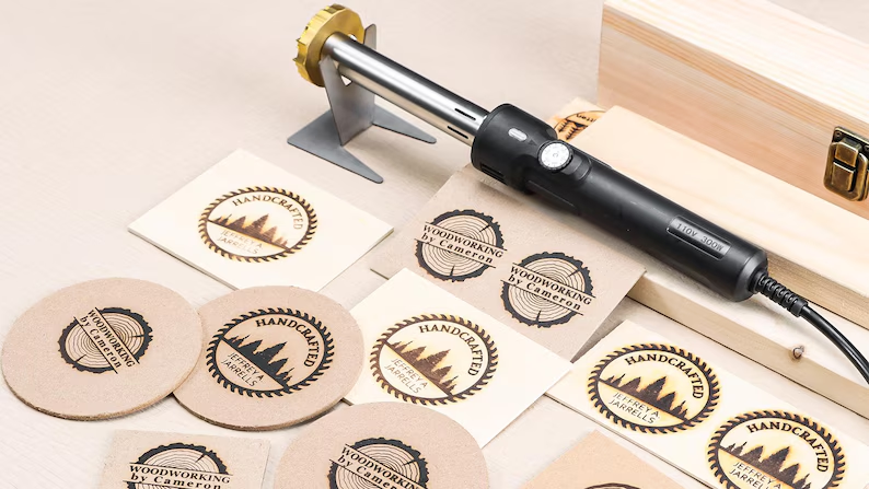 Custom wood branding iron for woodworkers / Wood burning stamp / Electric branding iron for wood / Custom branding iron for gift