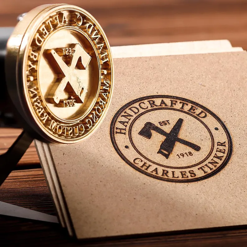 Personalized Brand Iron For Wood Custom Logo Stamp Tool For Woodworking Gifts