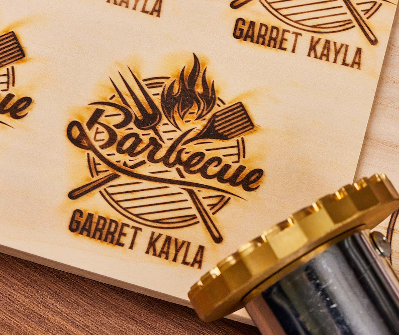 Custom wood burning stamp for wood/Burgers/BBQ , Any logo can be engraved, Electric wood branding iron custom, Wood stamp custom for dad