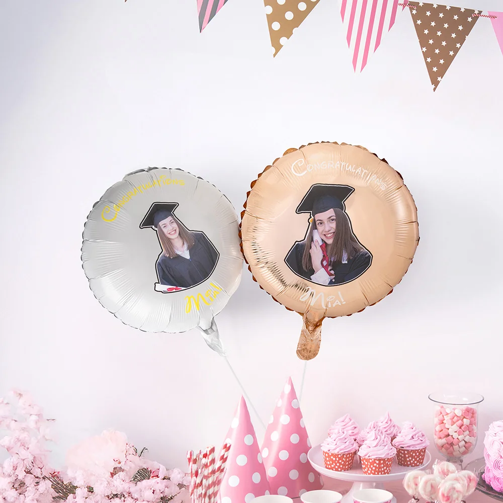 Custom Printed Foil balloons, Two Photo balloons. Personalized Balloons Party Supplies