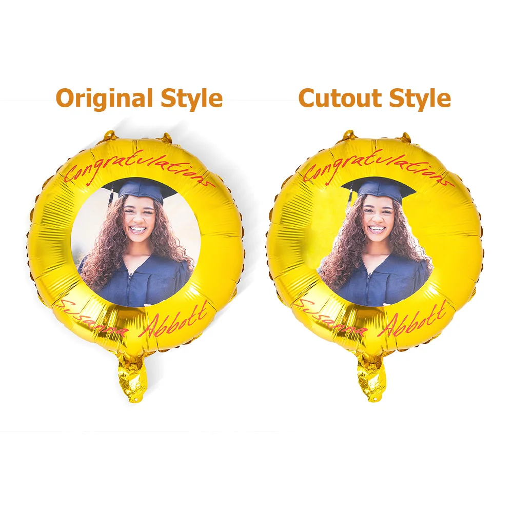 Custom Printed Foil balloons, Two Photo balloons. Personalized Balloons Party Supplies