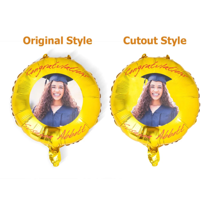 Custom Printed Foil balloons, Two Photo balloons. Personalized Balloons Party Supplies