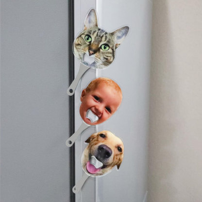 Custom Pet Bottle Opener, bottle opener with magnetic suction, boyfriend gift, his gift, birthday gift, best man gift, New Year gift