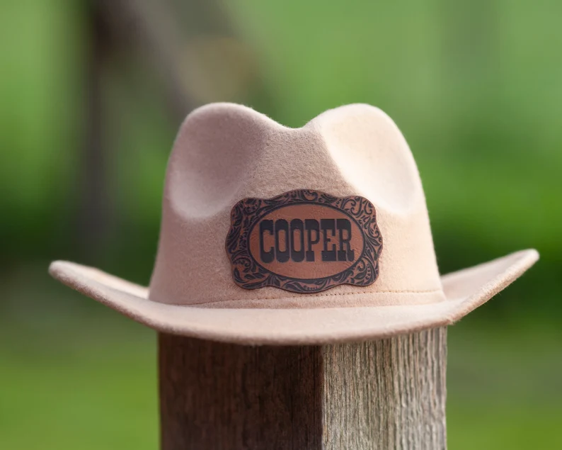 Custom Western Hat with Name for All Ages, Personalized Cowboy Hat for Toddlers Kids Teens and Adults
