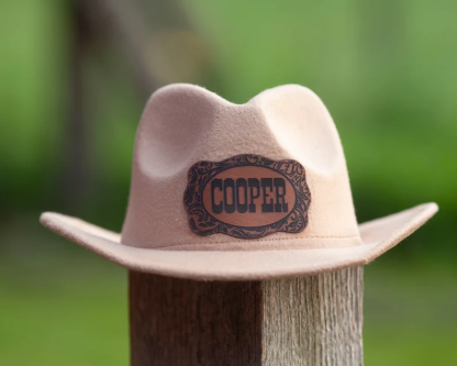 Custom Western Hat with Name for All Ages, Personalized Cowboy Hat for Toddlers Kids Teens and Adults