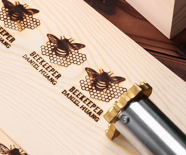 Beekeeper themed stamp,Electric wood branding iron,Electric wood burning stamp,Personalized branding iron for wood,Custom gift