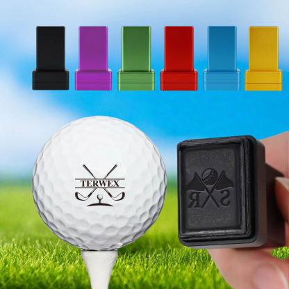 Golf Ball Stamp Personalized, Waterproof Custom Golf Ball Stamp Marker, Mark Your Own Fun Monogram Golf Balls Stamper, Ideal Retirement Golf Gift Accessories for Men Dad Husband Boyfriend 
