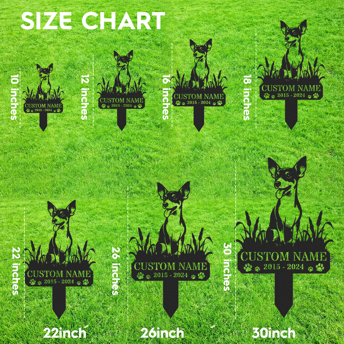 Custom Rat Terrier Dog Memorial Stake Metal Sign, Outdoor Rat Terrier Dog Metal Name Sign With Stake, Dog Pet Metal Stake Sign Art Decor