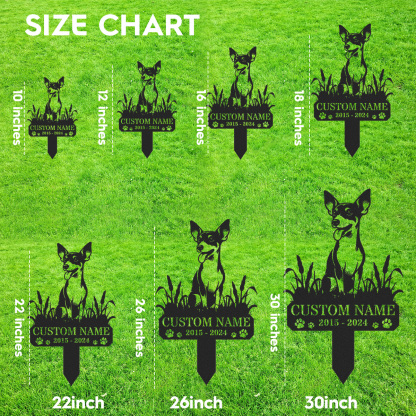 Custom Rat Terrier Dog Memorial Stake Metal Sign, Outdoor Rat Terrier Dog Metal Name Sign With Stake, Dog Pet Metal Stake Sign Art Decor