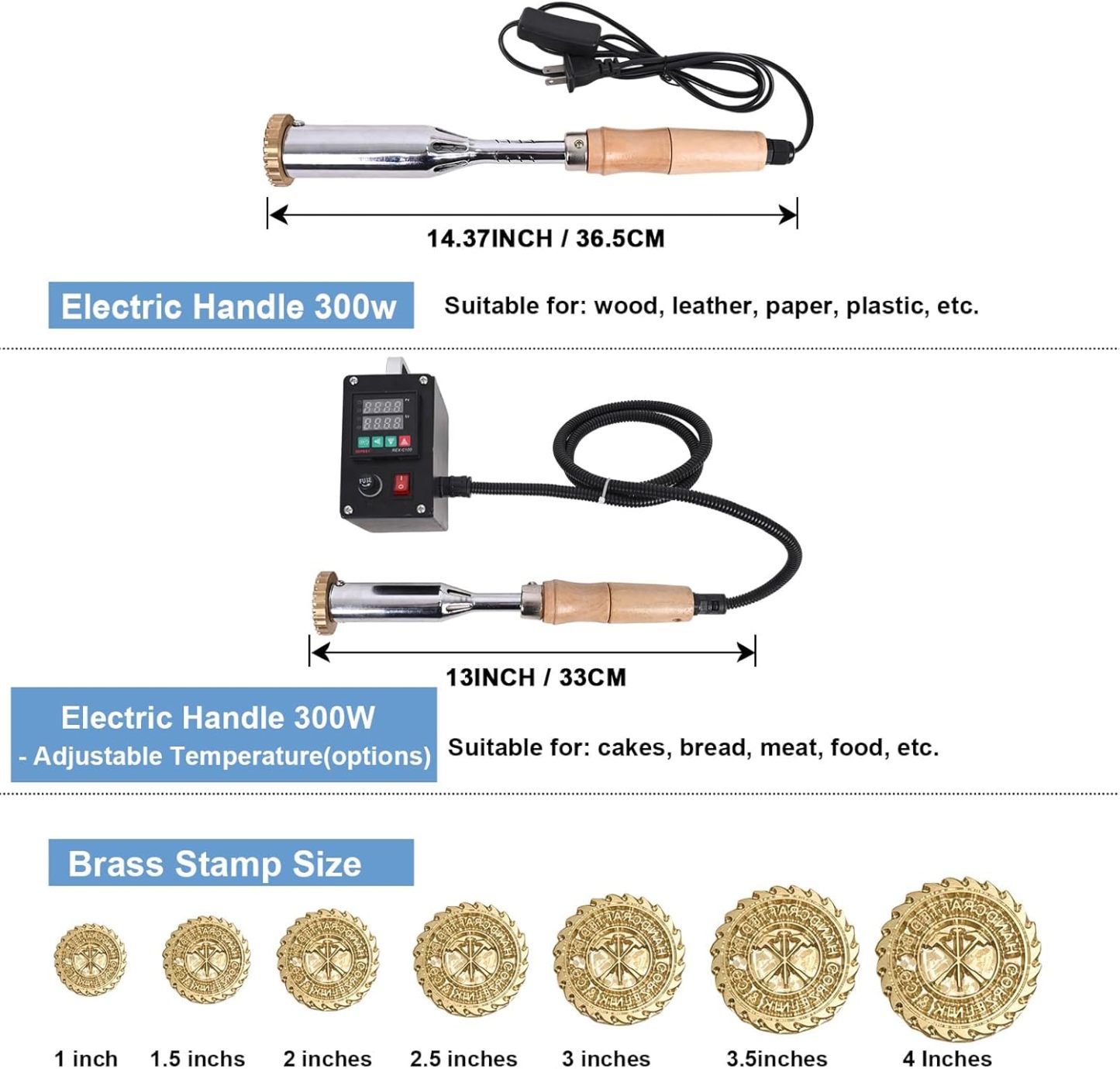 Custom Electric Branding Iron for Wood, Durable Personalized Logo Metal Branding Iron for Wood Burning Stamp Leather Meat, Handcrafted Design Weddings & Personalized Gifts