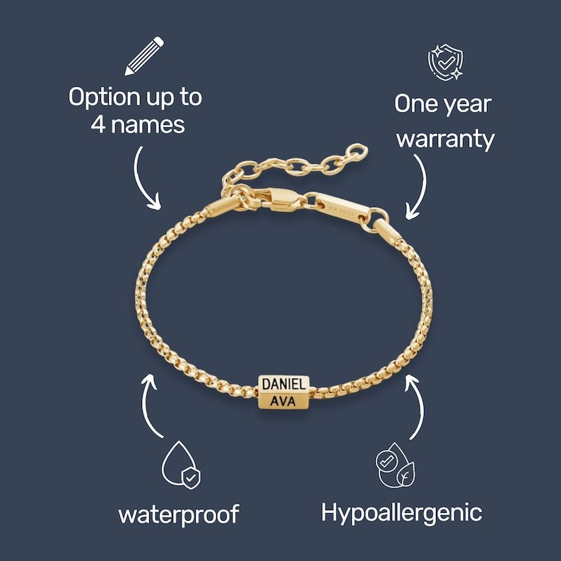 Daddy Bracelet, Custom Dad Bracelet With Kids Name, Family Name Bracelet, Father jewelry, Personalized Gift For Dad, Dad Gift From Kids