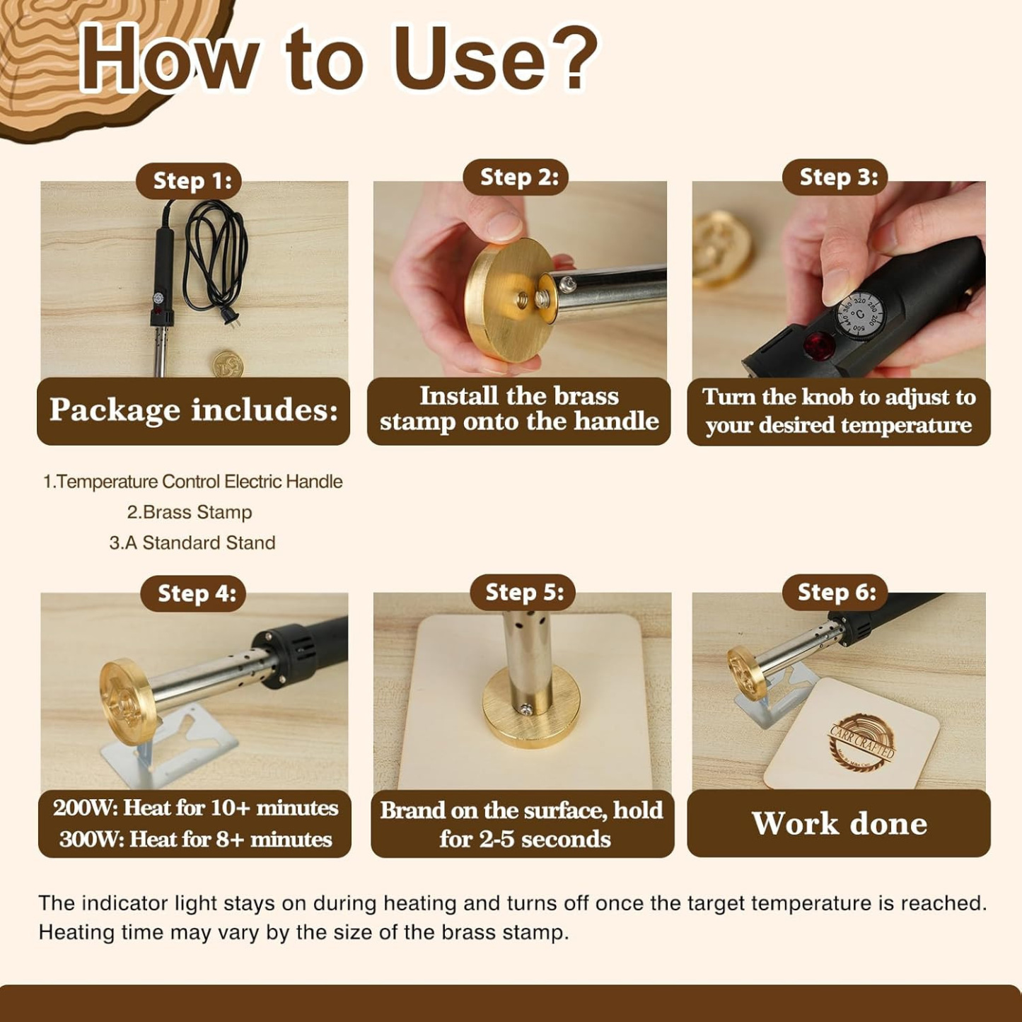 Custom wood branding iron for woodworkers,  Wood burning stamp, Electric branding iron for wood, Custom branding iron for gift-01