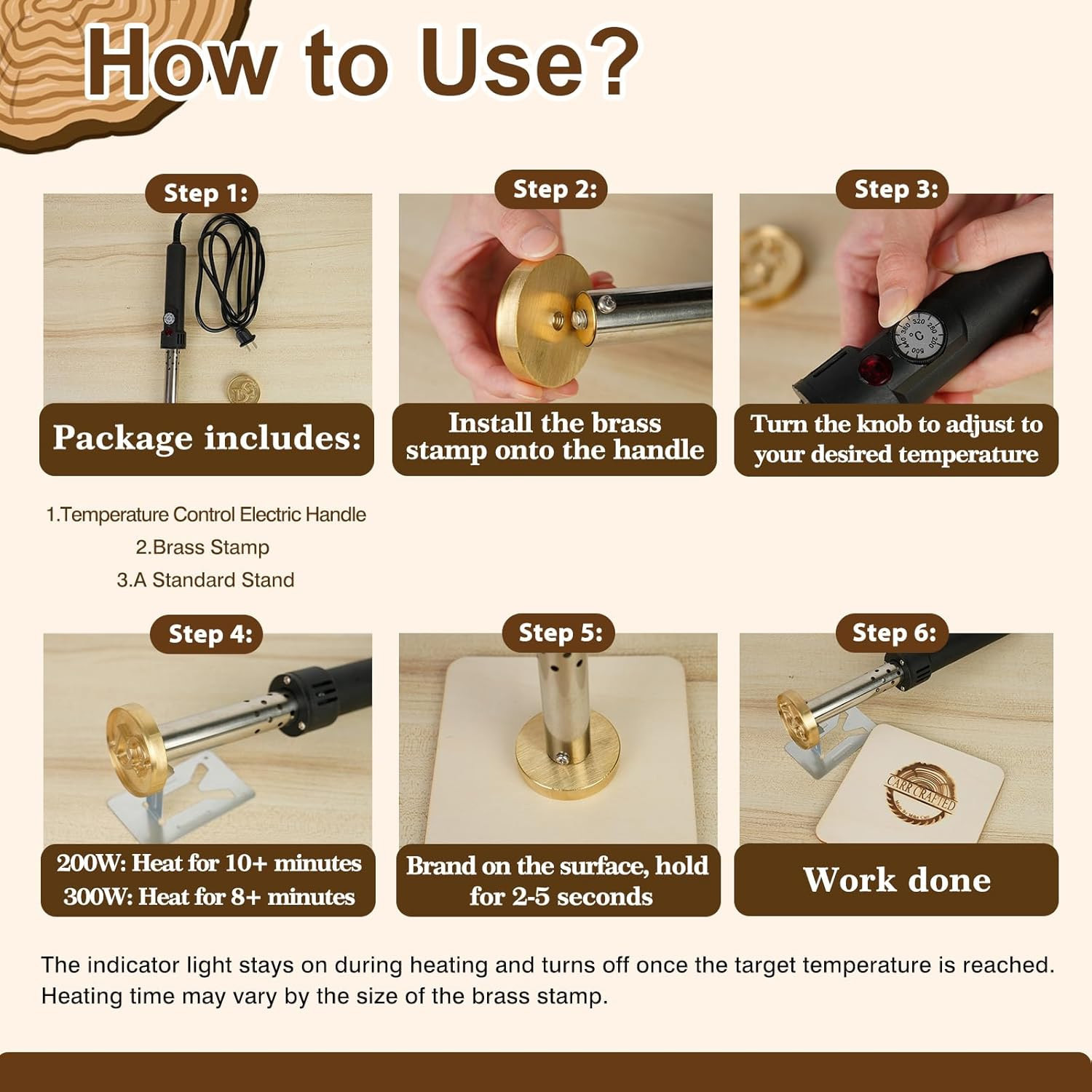 Custom wood branding iron for woodworkers,  Wood burning stamp, Electric branding iron for wood, Custom branding iron for gift-01