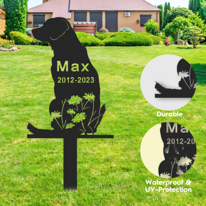 Custom Labrador Retriever Dog Metal Memorial Stake,Personalized Labrador Retriever Grave Marker,Yard Stake,Dog Garden Decor