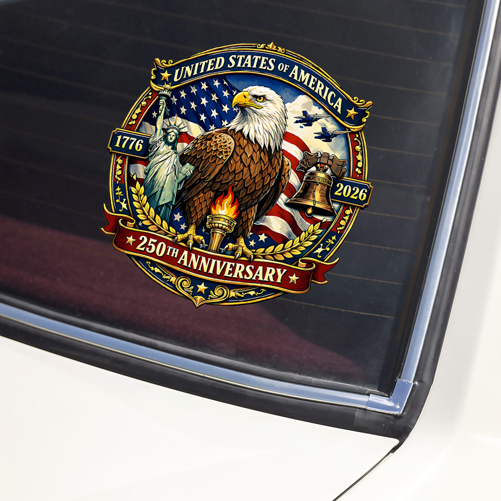 United States of America 1776–2026 250th Anniversary Car Window Decal Sticker HA75 920668