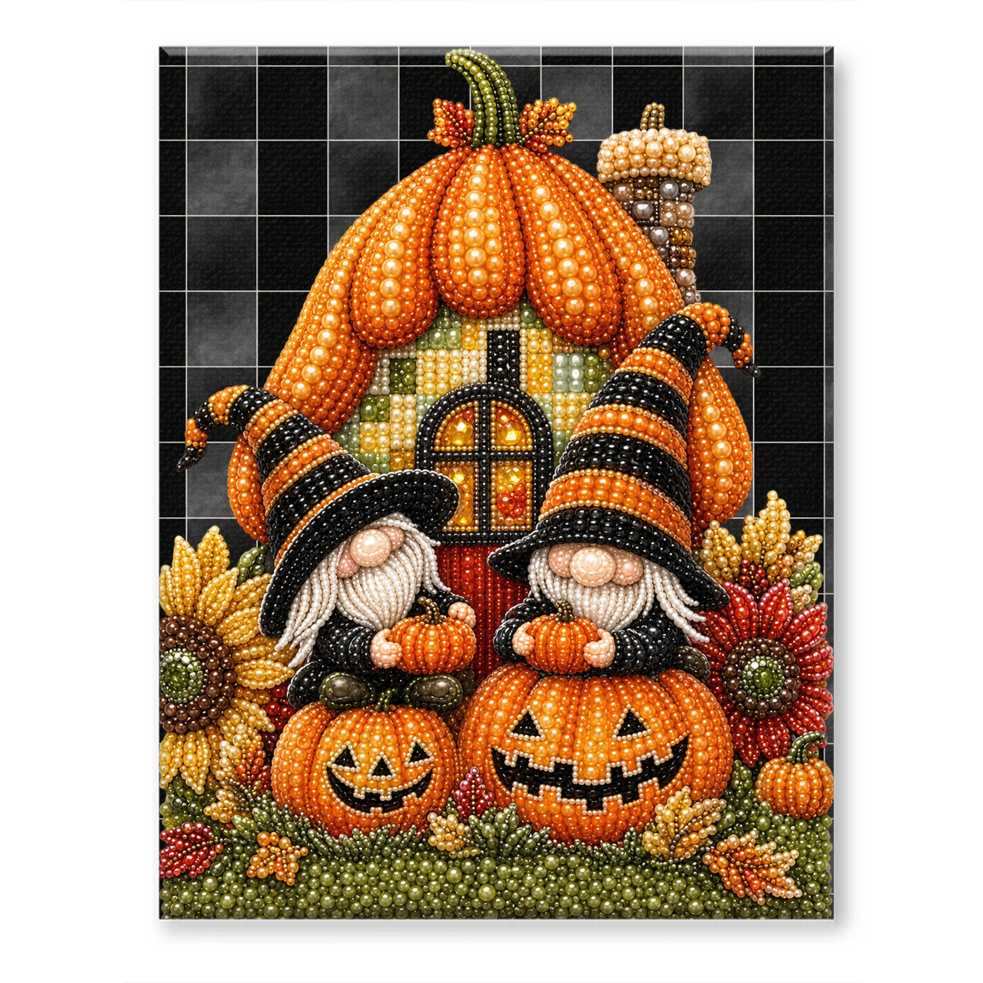 Halloween Ghost Pearl Art DIY Kit, Spooky Cute 3D Diamond Painting Crafts for Adults, DIY Fall Home Decor Wall Art, Beginner DIY Seasonal Party Gift