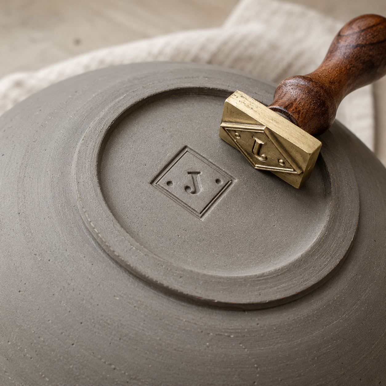Personalized Clay Pottery Stamp Set, Custom Brass Stamps for Potters, Handmade Soap, and Unique Imprints