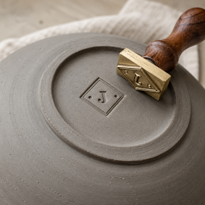 Personalized Clay Pottery Stamp Set, Custom Brass Stamps for Potters, Handmade Soap, and Unique Imprints