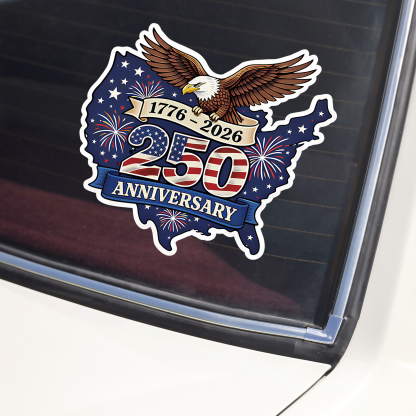 USA 250 Anniversary Eagle 1776-2026 Car Window Decal Sticker TH10 898887